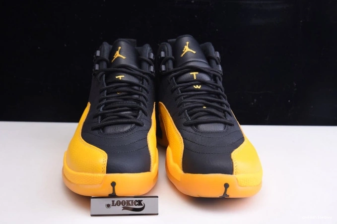 Black Jordan 12 130690-070 University Retro Gold Air 1208